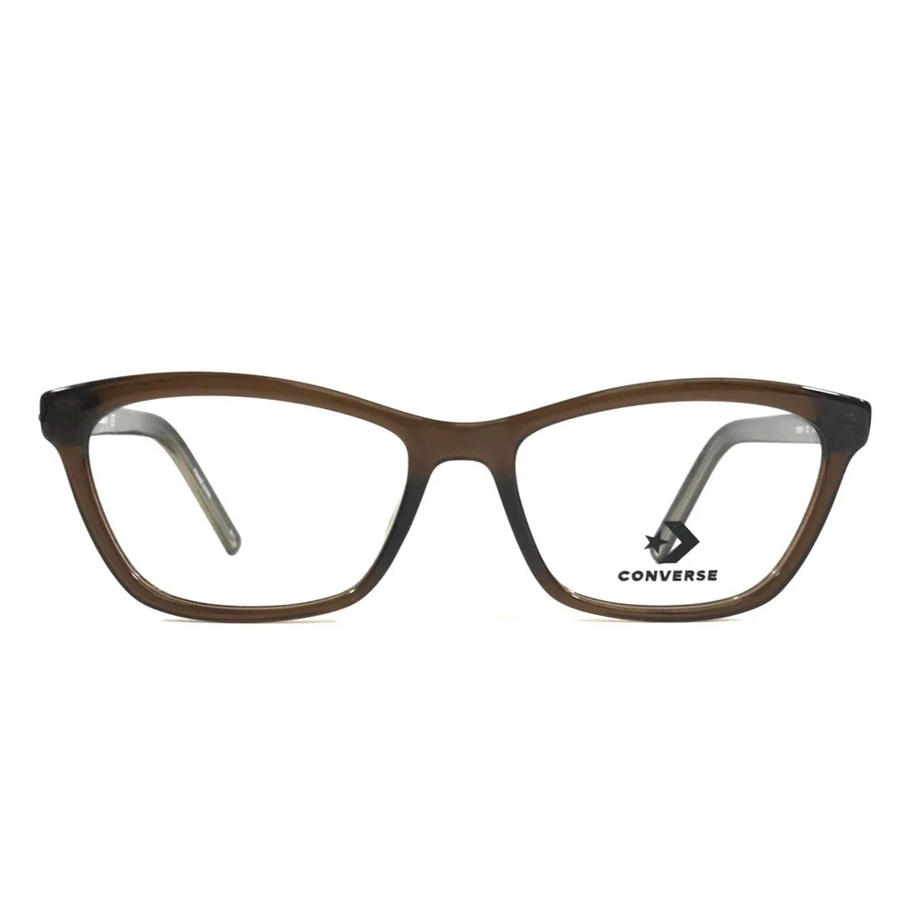 Converse Eyeglasses Frames CV5014 201 Brown Gold Cat Eye Full Rim 53-16-140